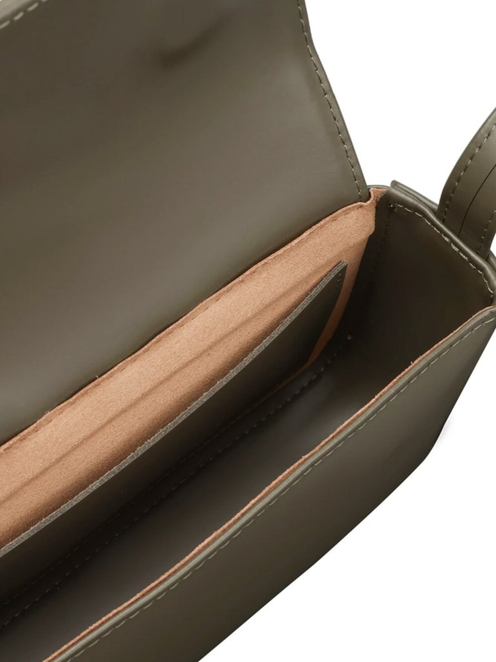 BAGLLET BG105 Olive Italian Leather Baguette Crossbody Bag - Picture 16 of 16